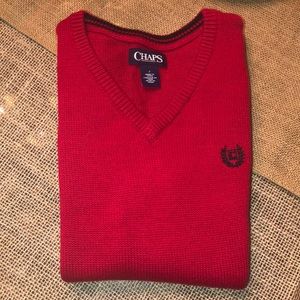 Chaps Red Sweater Vest